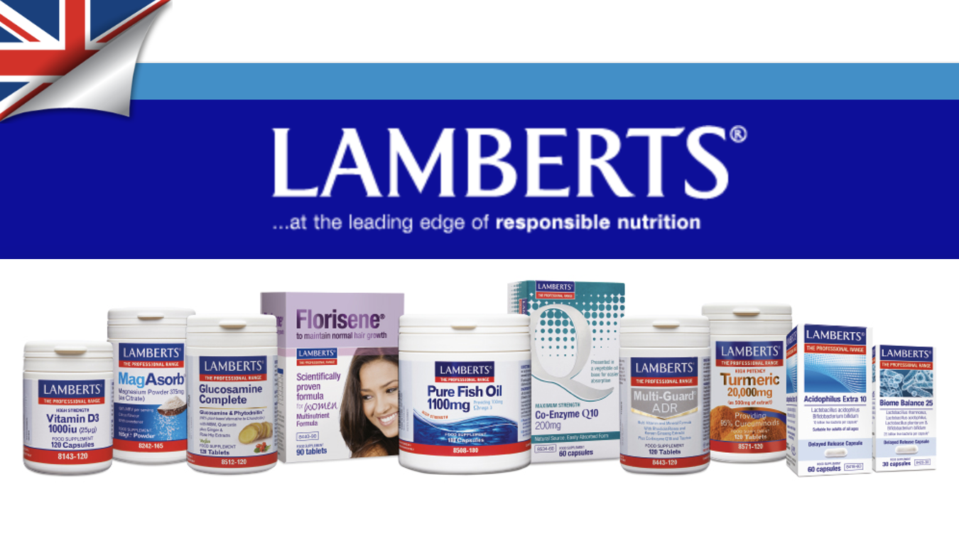 Lamberts® Professional Vitamins, Minerals, and Nutritional Supplements at Body and Mind Studio International Ltd with United Kingdom, European Union and Worldwide delivery.