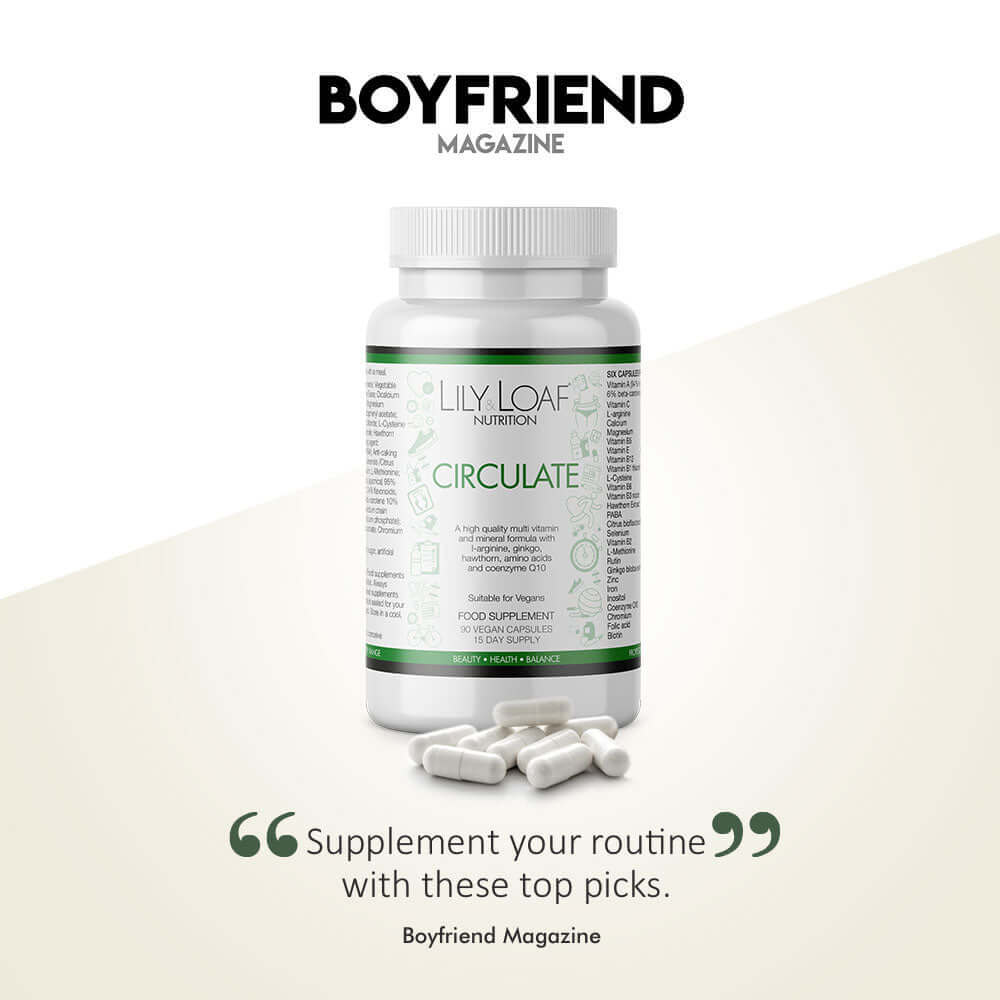 Lily & Loaf Circulate (90 Vegan Capsules) at Body and Mind Studio International Ltd as featured in Boyfriend Magazine