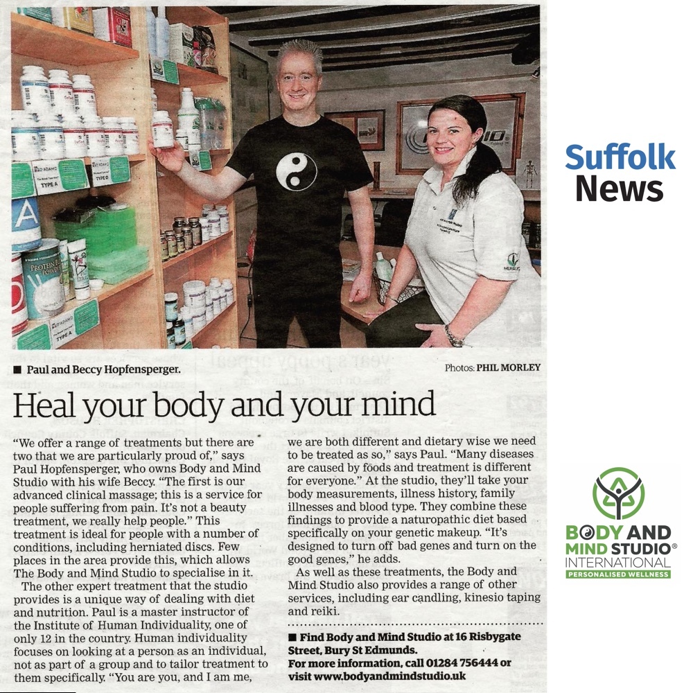 Body and Mind Studio International's SWAMI GenoType Diet Consultancy with Naturopathic Health Coach Paul Hopfensperger MIfHI