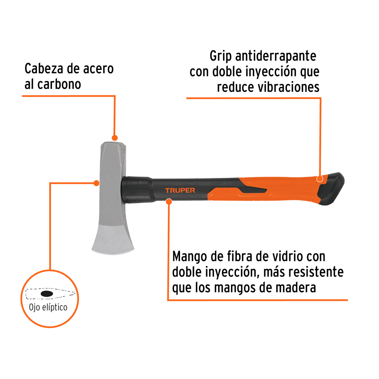 Molo Rajar Hacha para rajar madera 3lb