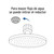 Regadera satín plato redondo sin brazo FOSET ELEMENT