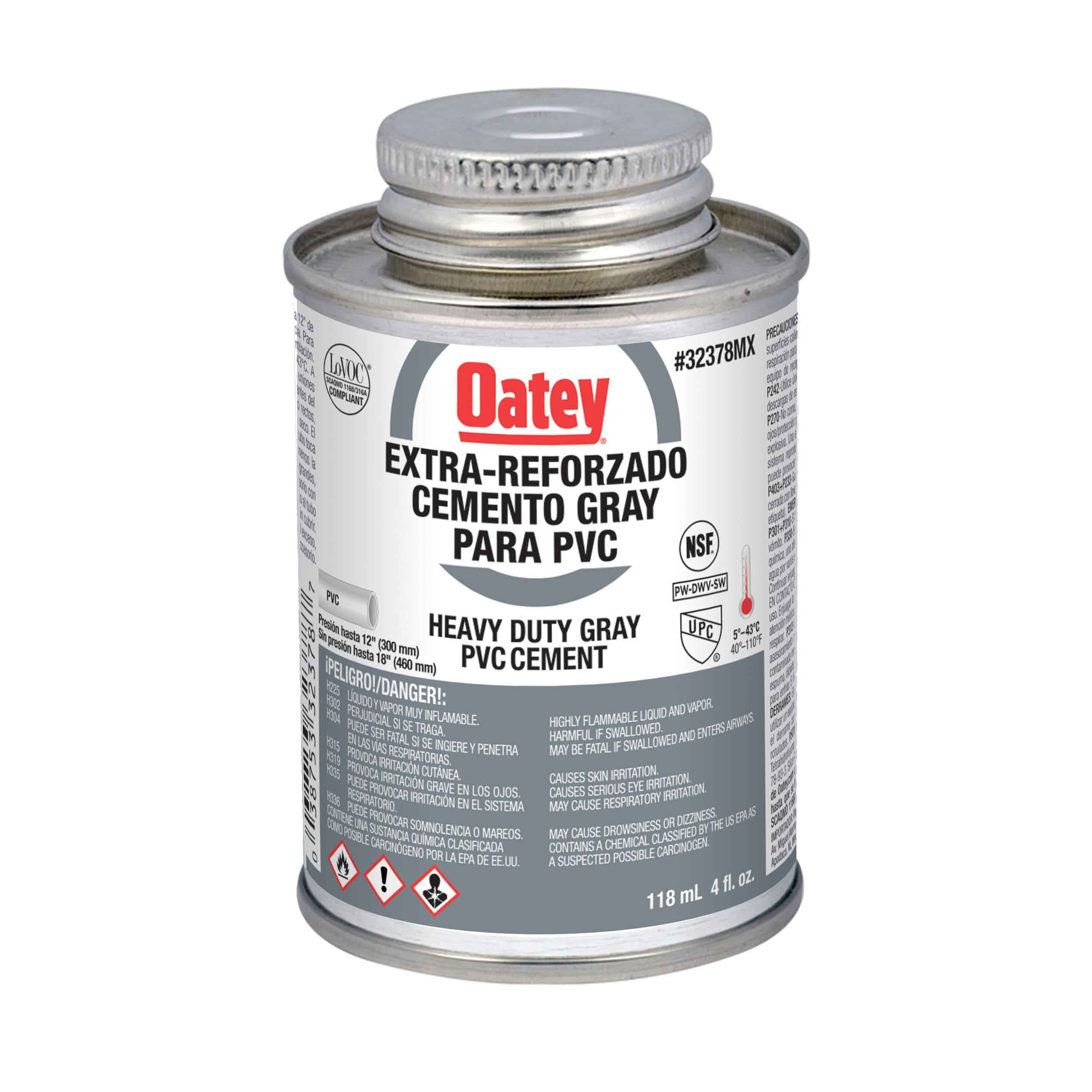 Cemento gris extra reforzado para PVC