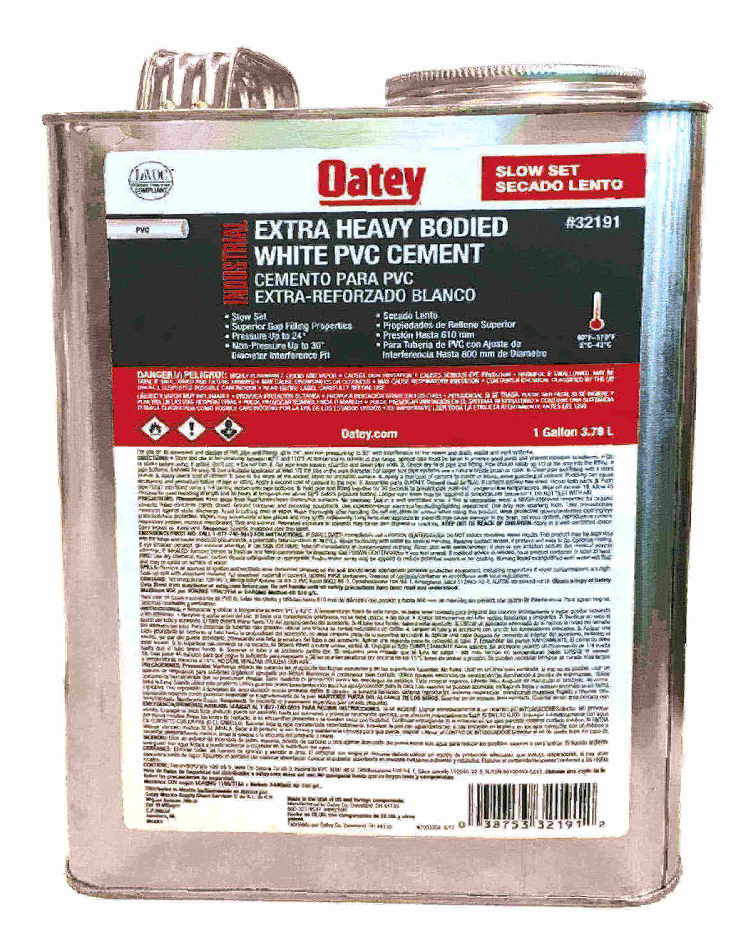 Cemento blanco super 30 extra-reforzado para PVC