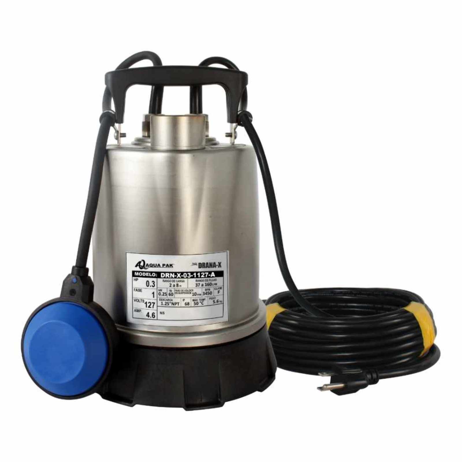 Bomba para achique en acero inox 304 serie DRANA-X