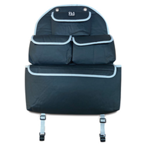 Erzielen Sie mühelose Organisation und Platzoptimierung mit diesem Einzel-Rückenlehnen-Stauraum-Organizer. Passend für einen T5-Fahrersitz. Entworfen von OLPRO.