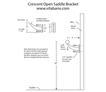 Crescent - Open Saddle Wall Mount Brackets