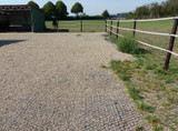 Paddock Slab installed in horse paddock