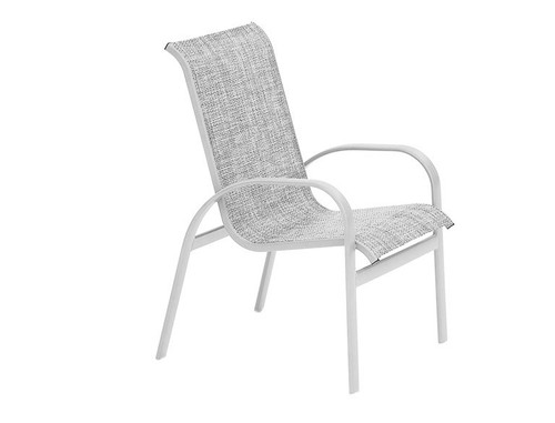 Capri Sling Dining Chair Almond with Sahara Bark Sling