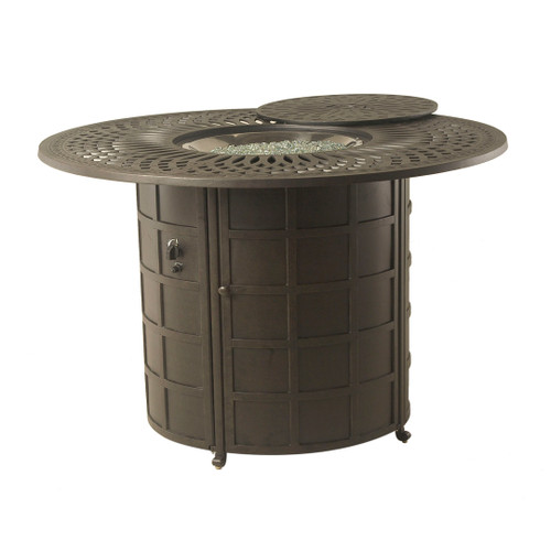 Mayfair 54" Round Counter Ht. Enclosed Gas Fire Pit Table