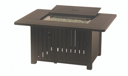 Carlisle 37'x 49" Rect. Gas Fire Pit Table.
