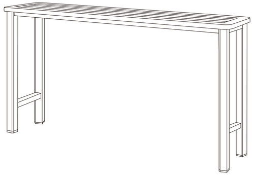 Dominion 16" x 70" Rect. Counter Console Table