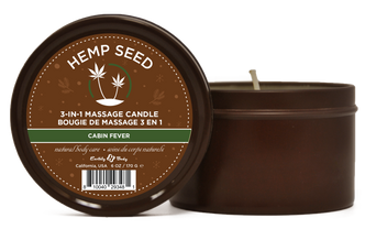 Hemp Seed 3-in-1 Massage Candle Cabin Fever 6oz/  170 G