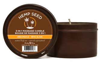 Hemp Seed 3-in-1 Massage Candle - Dreamsicle - 6 Oz.