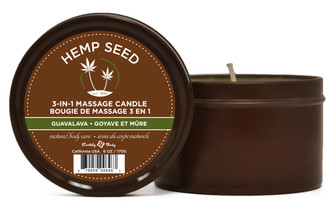 Hemp Seed 3-in-1 Massage Candle - Guavalava - 6 Oz.