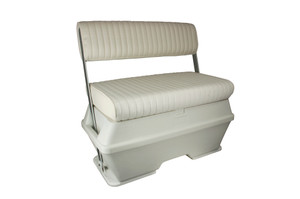 Springfield Marine | Cooler Bench / Flip Back Boat Seat | Off White (1042010) DISCONTINUED