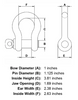 1 in., 8.5 ton, Galvanized Screw Pin Anchor Shackle