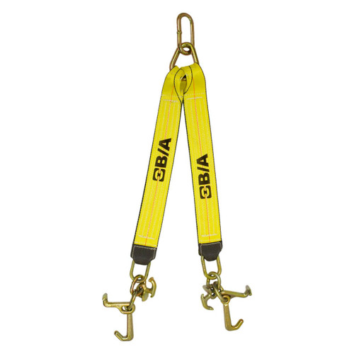 G70 Wrecker Tow Truck V-Chain With V-Bridle & Mini J/T/R Hooks - For Rollback & Car Carrier Trucks