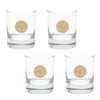 York Round Rocks Glass Set of 4 with Custom Medallion