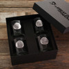 4-Piece Rocks Glass Set with Metal Medallion