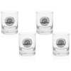 Rocks Glass Set of 4 with Aluminum Medallion