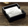 Square Coaster Set with Wooden Stacker