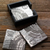 Square Coaster Set with Wooden Stacker
