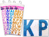 Glitter Alphabet Stickers 6 color options, Price Per One Unit Pack.