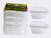 CRAFT CONTAINER 8PC SQ WHITE, Size: 2"X2"X1.25"H