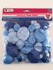 POM-POMS ACR BLUE GRAD MIXED 4SIZES 60PC