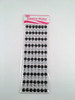 Gem Sticker 12MM Silver & Black Accent