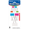 BAZIC Assorted Size Color Binder Clip (8/Pack)