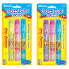 BAZIC Fancy Push-Pop Pencil Eraser w/ Stamp Top (3/Pack)