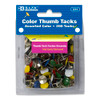 BAZIC Assorted Color Thumb Tack (200/Pack)
