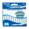 BAZIC Dustless White Chalk (24/Box)