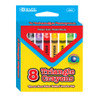BAZIC 8 Color Premium Quality Super Jumbo Triangle Crayon