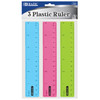 BAZIC 6" (15cm) Plastic Ruler (3/Pack)
