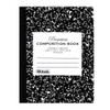 BAZIC W/R 100 Ct. Premium Black Marble Composition Book