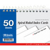BAZIC 50 Ct. Spiral Bound 3" X 5" Ruled White Index Card