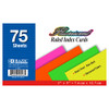 BAZIC 75 Ct. 3" X 5" Ruled Fluorescent Colored Index Card