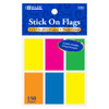 BAZIC 25 Ct. 1" X 1.7" Neon Color Standard Flags (6/Pack)