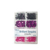 ASSORTED COLOR SEQUINS, 6 COLOR SET.