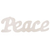 Natural Wood Word "Peace"