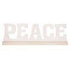 Natural Wood "Peace" Word With Base