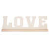 Natural Wood "Love" Word With Base