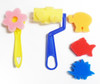 Paint Sponge Set 5c, Flower, Heart Roller, 3 Animal Shape Sponge