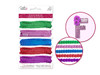 Craft Décor Ribbons: 6mm Cup Sequin Ribbons x5 (1m ea)