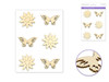 Paper Craft Embellishments: Laser Cut Wood Stickers 5"x8"