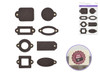 Paper Craft Embellishments: Tag Medley x8 w/Grommets