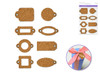 Paper Craft Embellishments: Tag Medley x8 w/Grommets