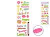 Paper Craft Stickers: 4.33"x12.2" Glimmer Puffy Sentiments